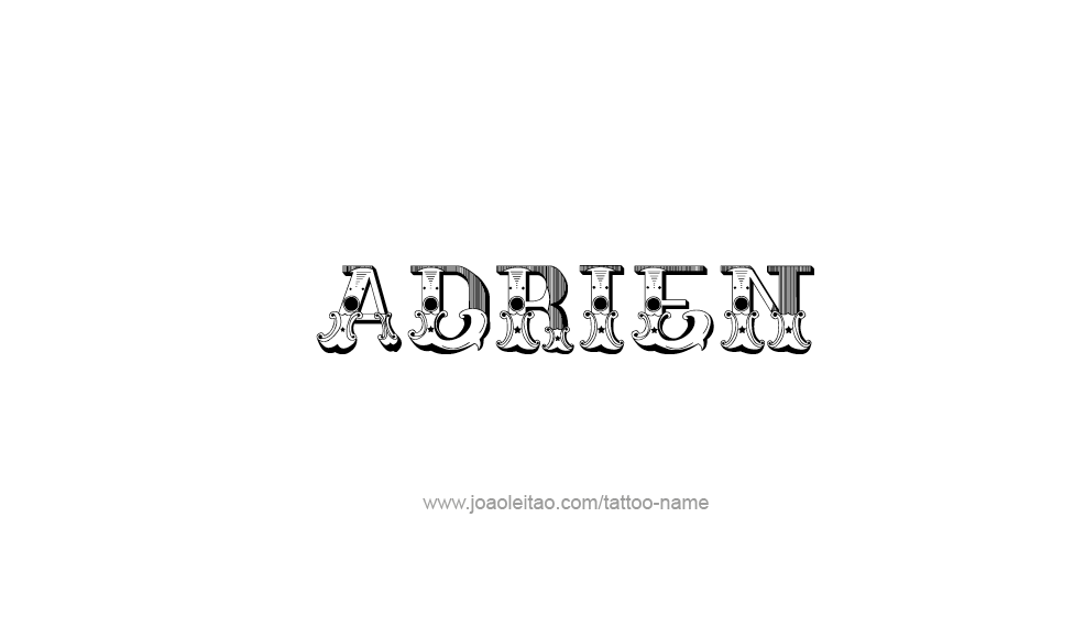 Tattoo Design  Name Adrien   