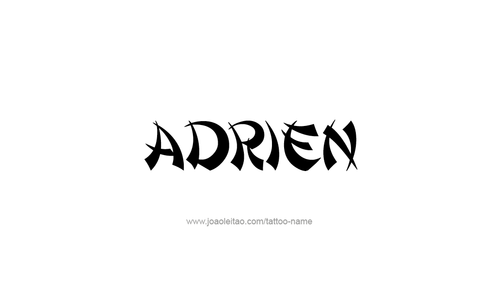 Tattoo Design  Name Adrien