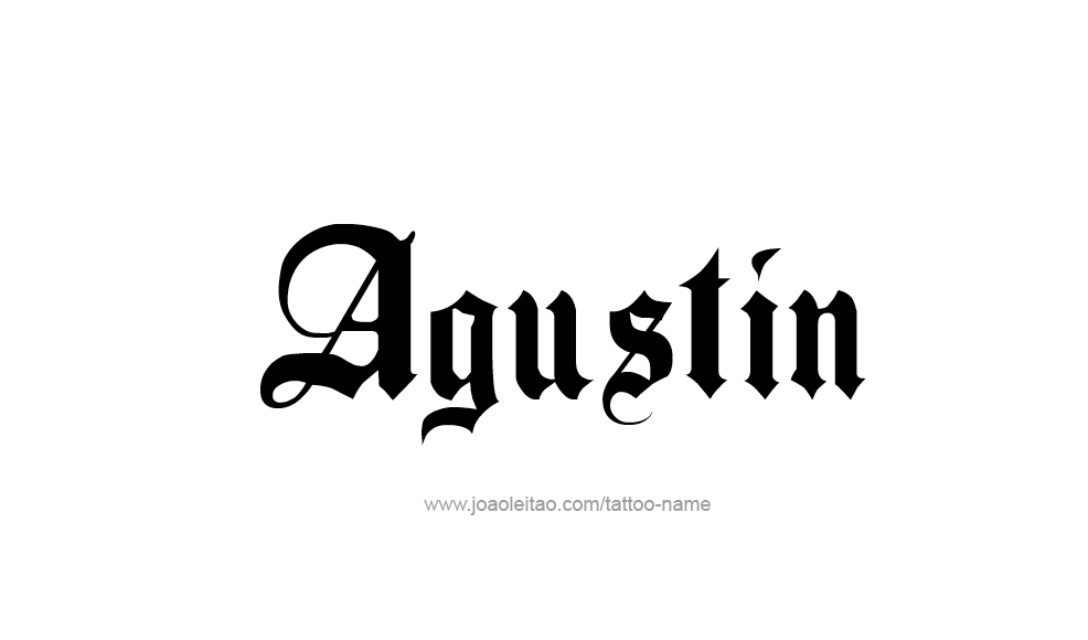 Tattoo Design  Name Agustin   