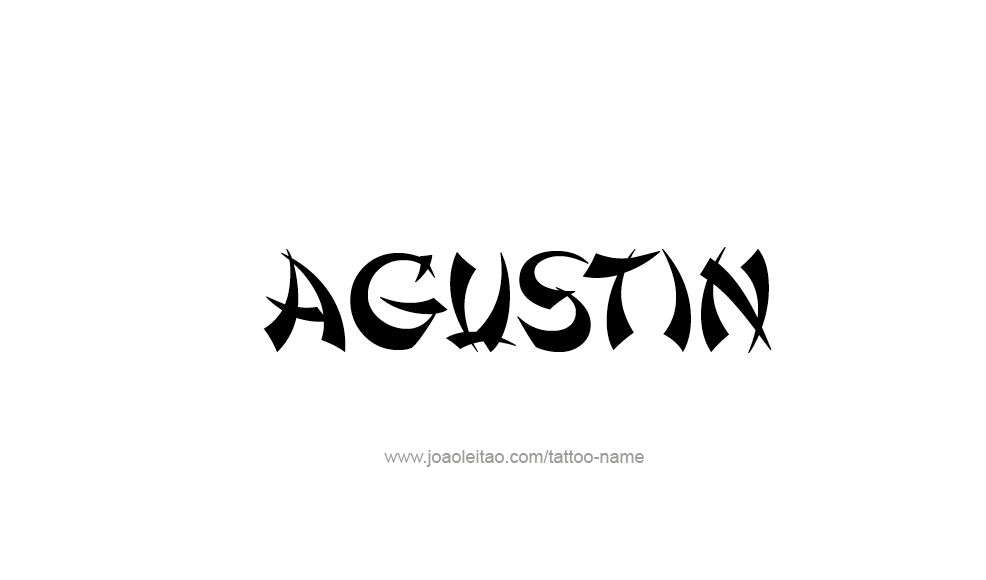 Tattoo Design  Name Agustin