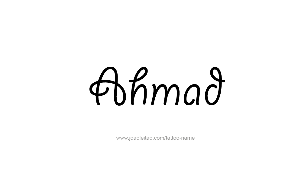 Tattoo Design  Name Ahmad   