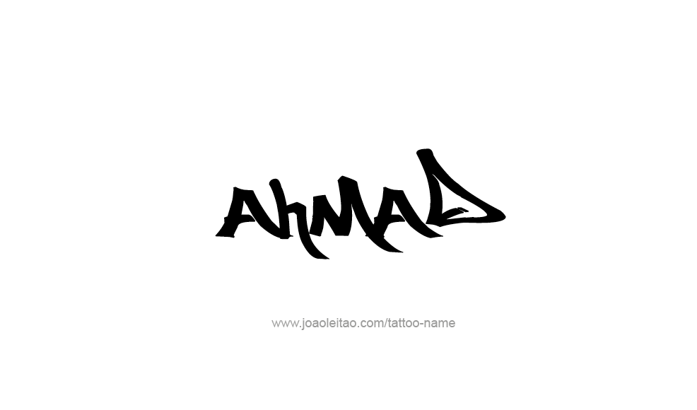 Tattoo Design  Name Ahmad   