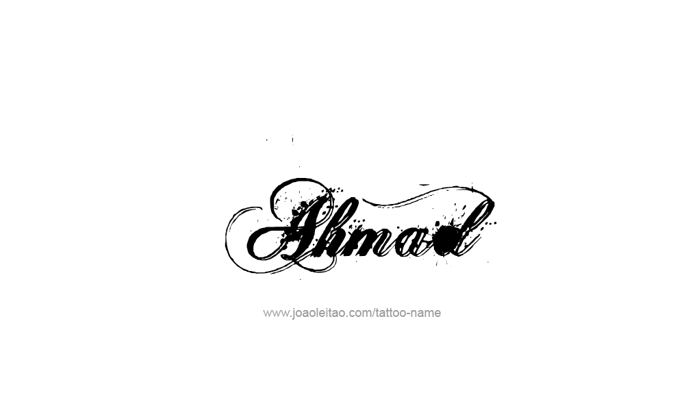 Tattoo Design  Name Ahmad   