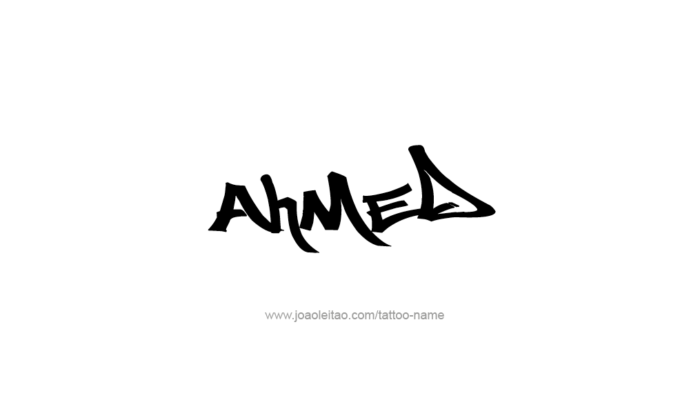 Tattoo Design  Name Ahmed   