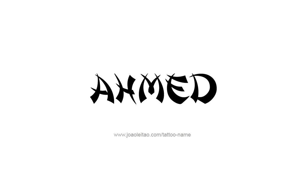 Tattoo Design  Name Ahmed