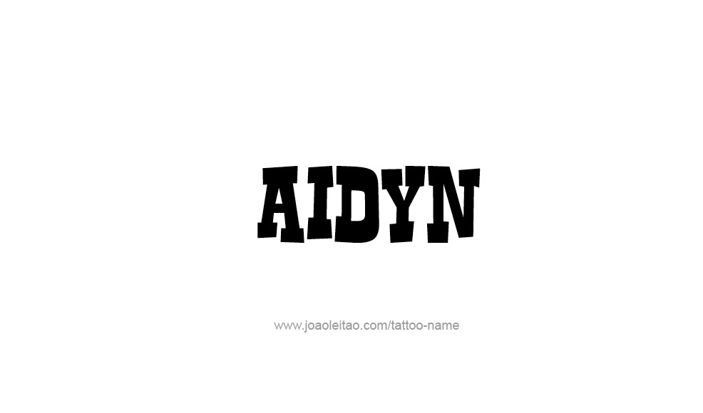 Tattoo Design  Name Aidyn   