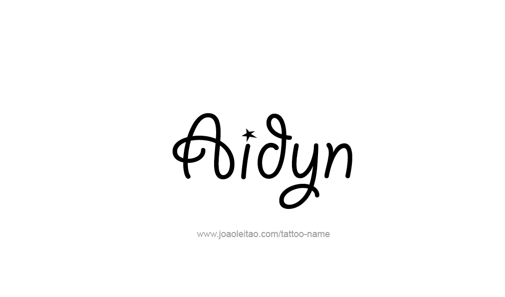 Tattoo Design  Name Aidyn   