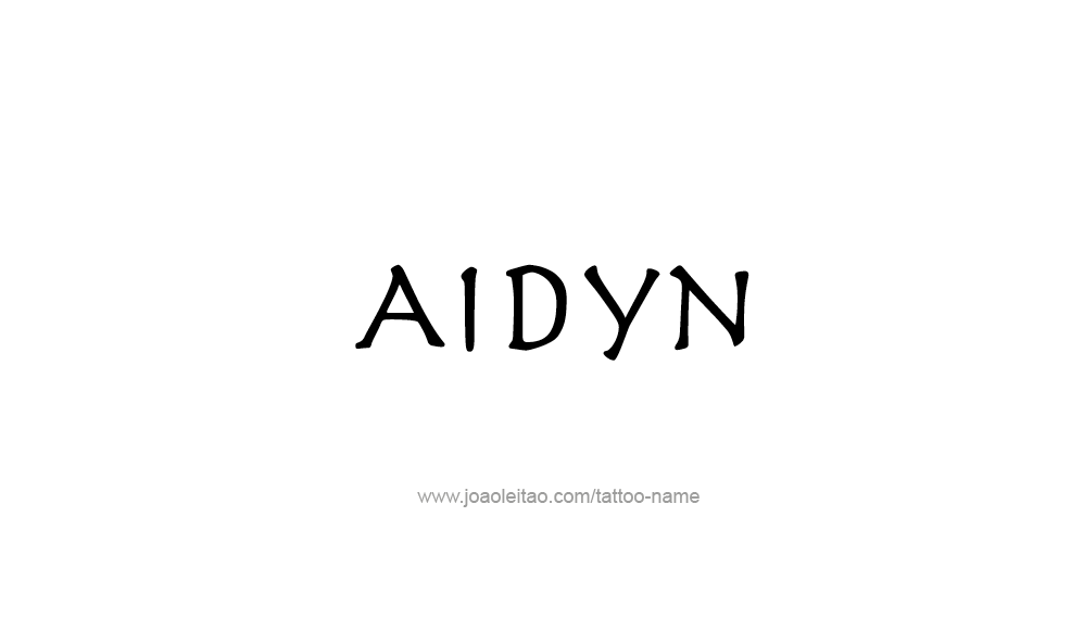 Tattoo Design  Name Aidyn   