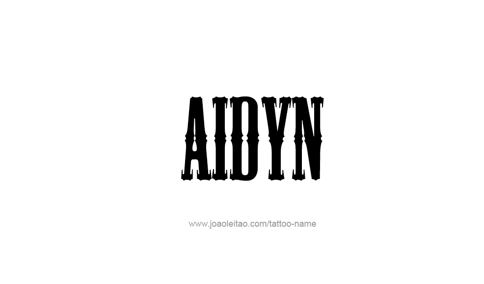 Tattoo Design  Name Aidyn   