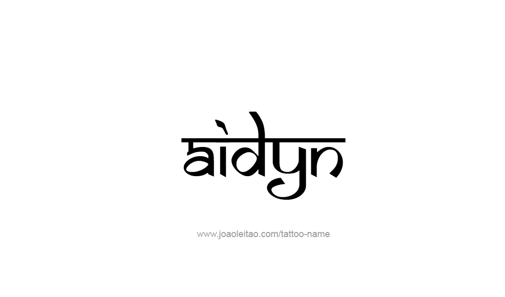 Tattoo Design  Name Aidyn   