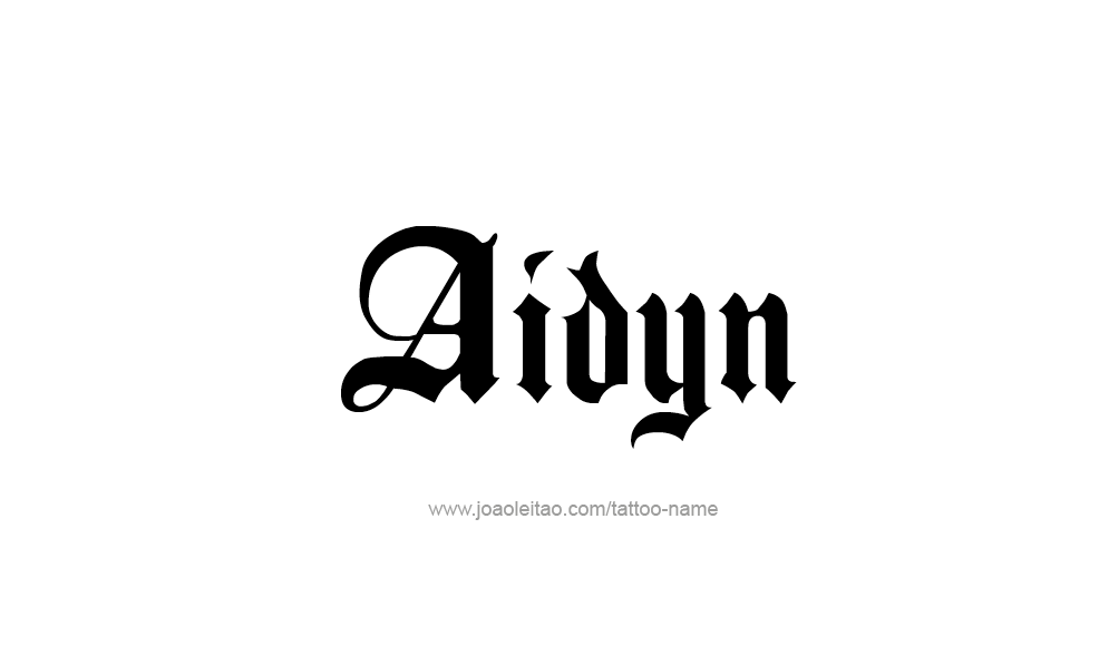 Tattoo Design  Name Aidyn   