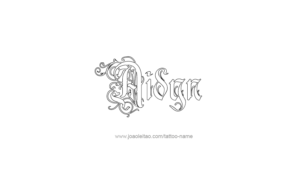 Tattoo Design  Name Aidyn   