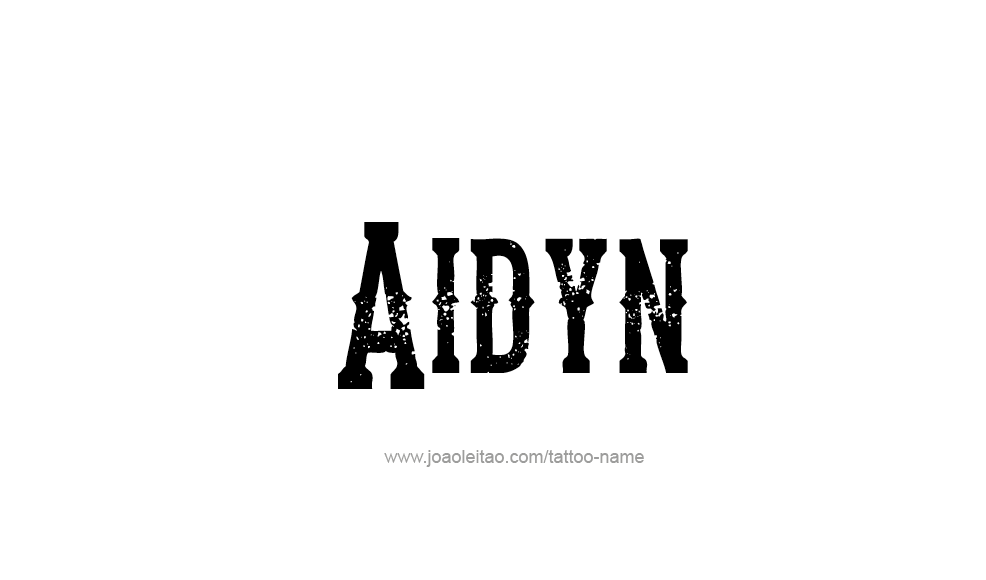 Tattoo Design  Name Aidyn   