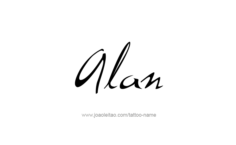 Tattoo Design  Name Alan   