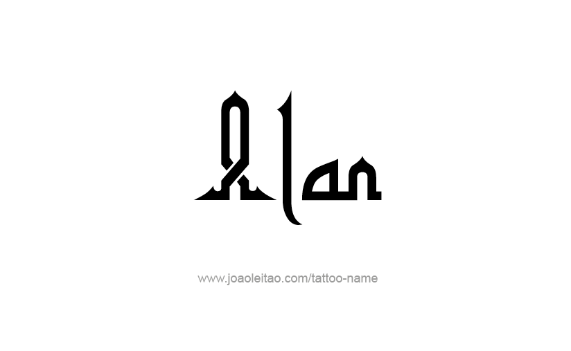 Tattoo Design  Name Alan   