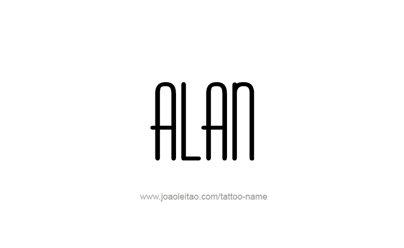 Tattoo Design  Name Alan   