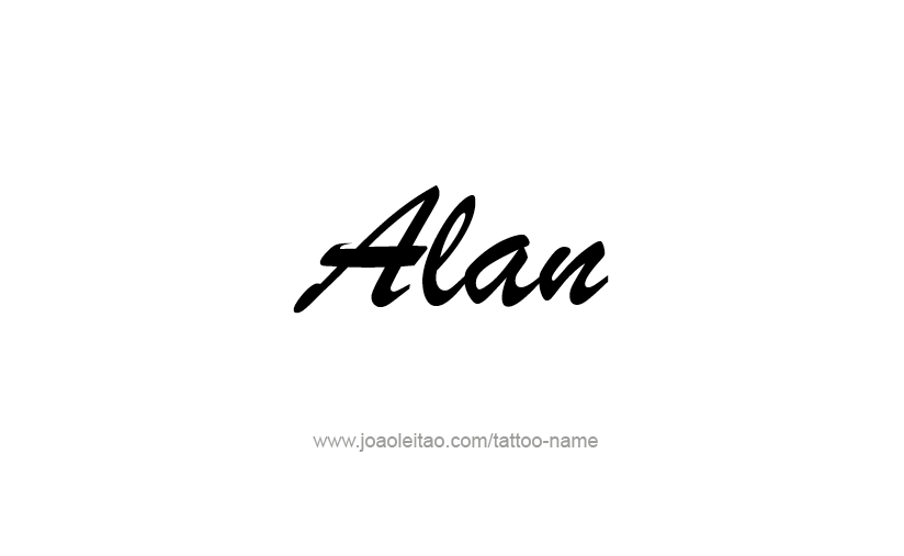 Tattoo Design  Name Alan   