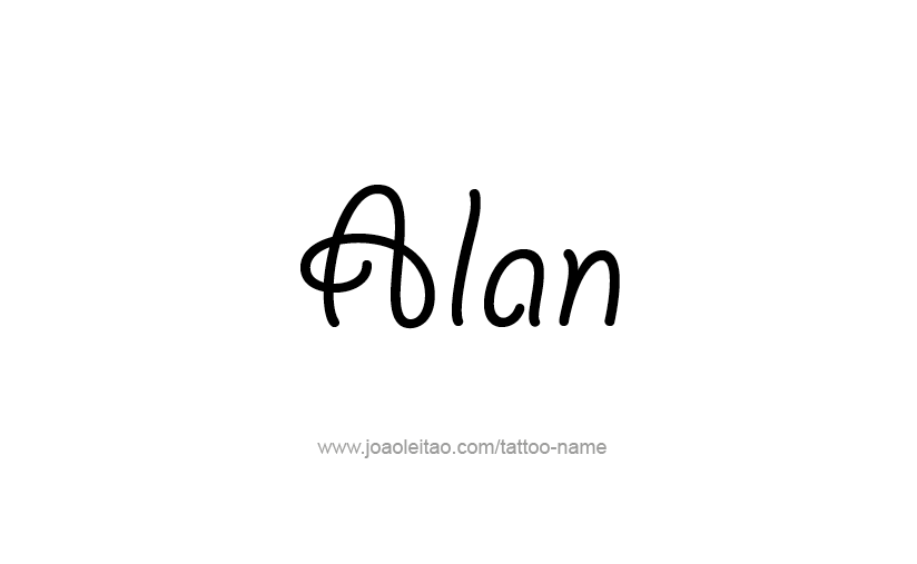 Tattoo Design  Name Alan   