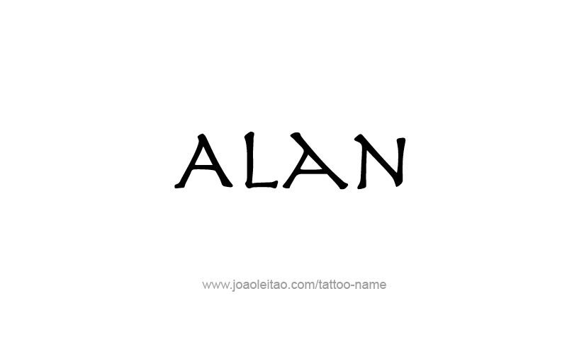 Tattoo Design  Name Alan   