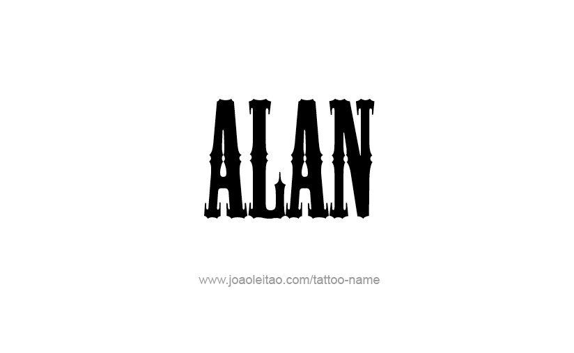 Tattoo Design  Name Alan   