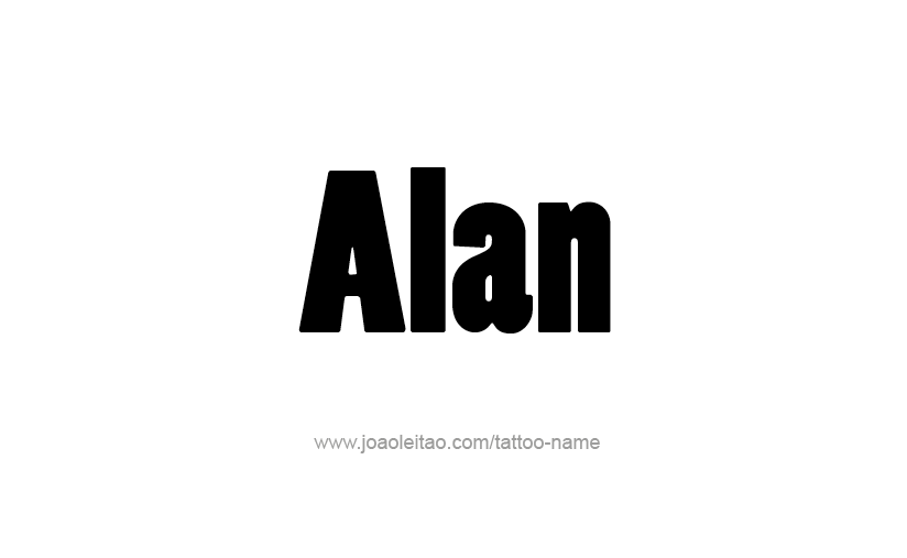 Tattoo Design  Name Alan   