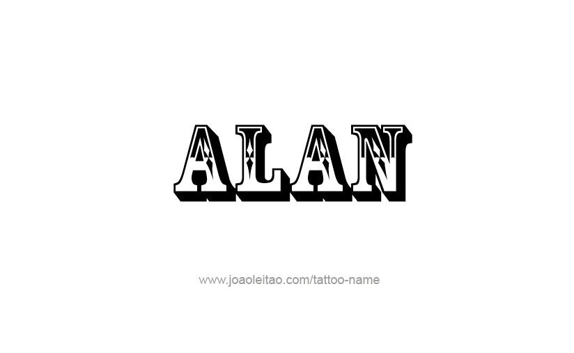 Tattoo Design  Name Alan   