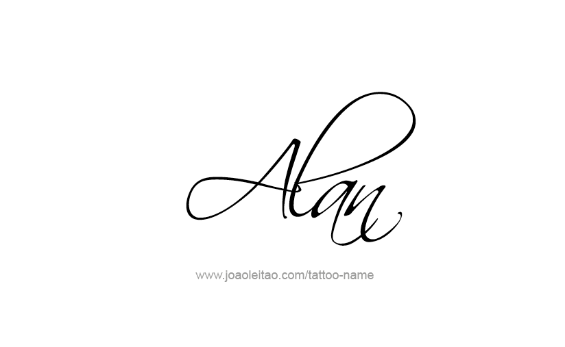 Tattoo Design  Name Alan   