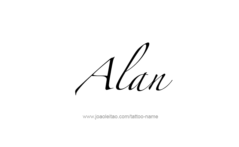 Tattoo Design  Name Alan   