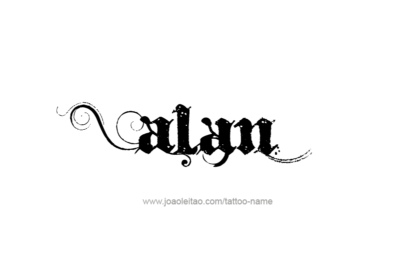 Tattoo Design  Name Alan   