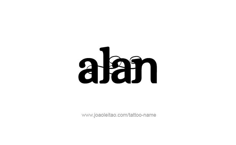 Tattoo Design  Name Alan   