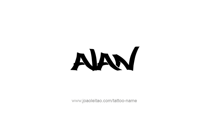 Tattoo Design  Name Alan   