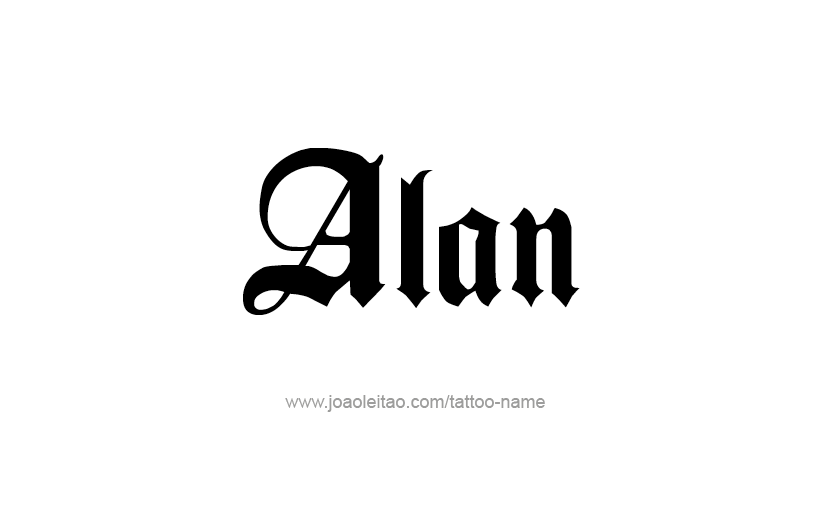 Tattoo Design  Name Alan   