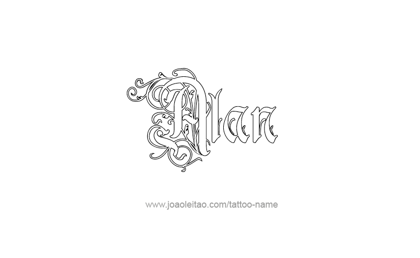 Tattoo Design  Name Alan   