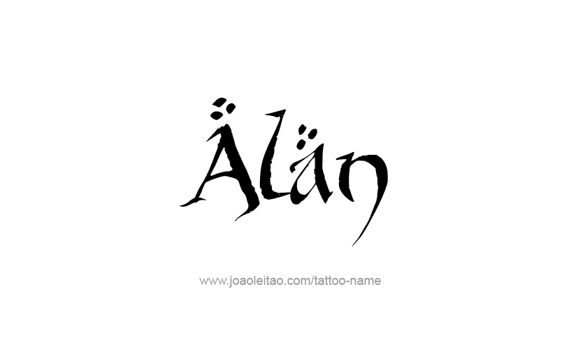 Tattoo Design  Name Alan   