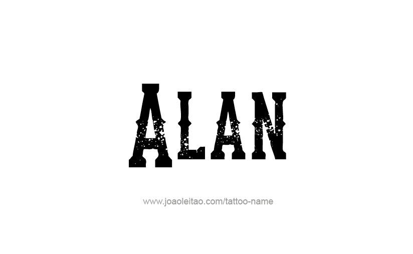 Tattoo Design  Name Alan   