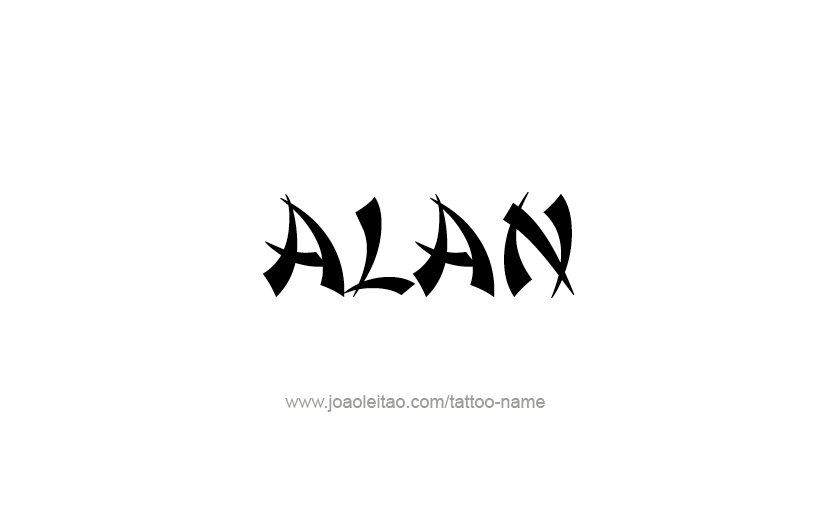 Tattoo Design  Name Alan