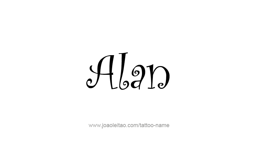 Tattoo Design  Name Alan   