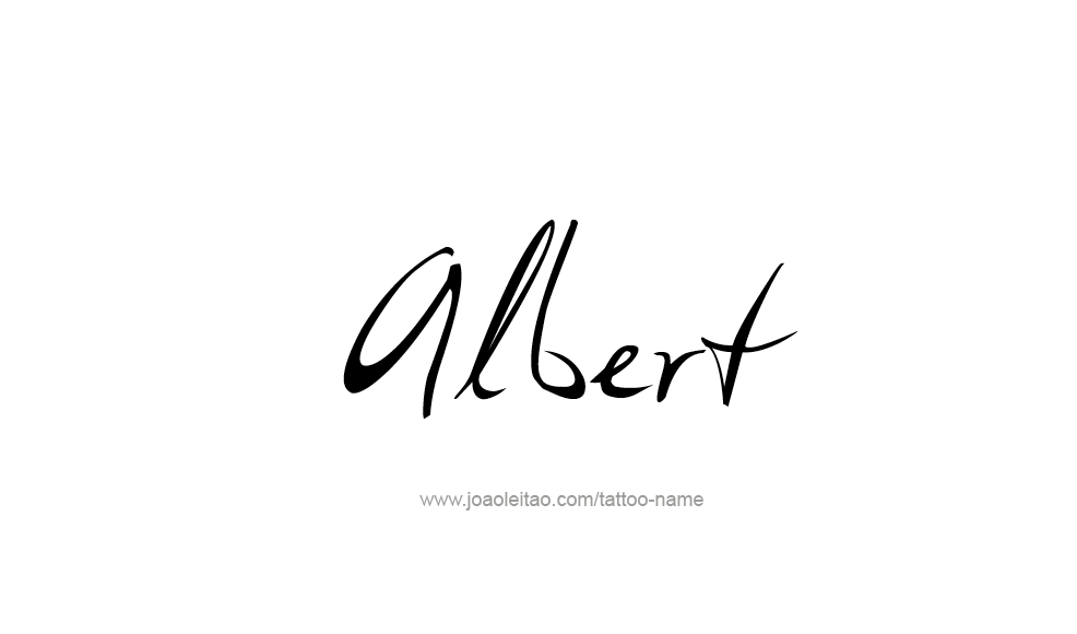 Tattoo Design  Name Albert   