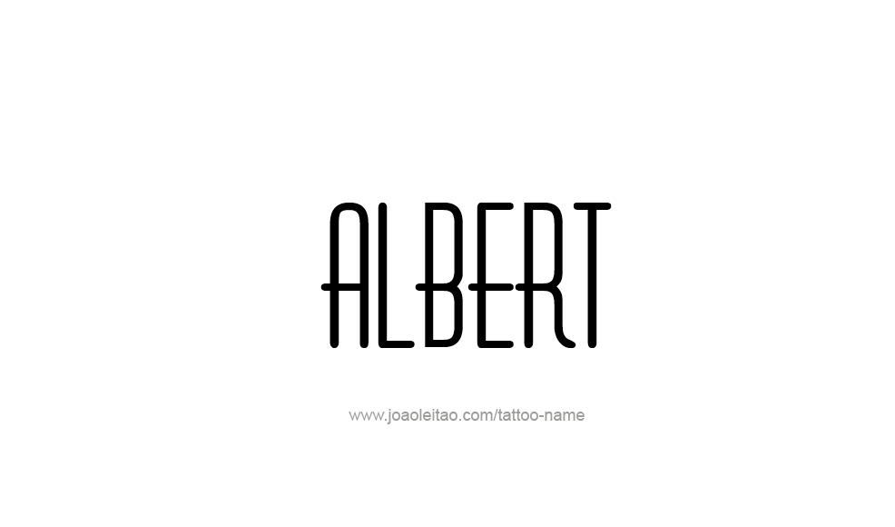 Tattoo Design  Name Albert   