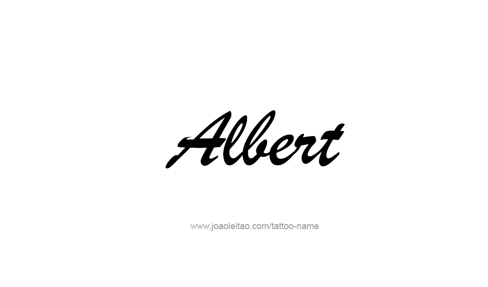 Tattoo Design  Name Albert   