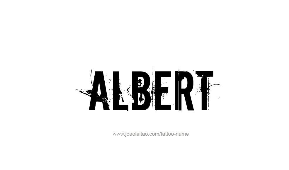 Tattoo Design  Name Albert   