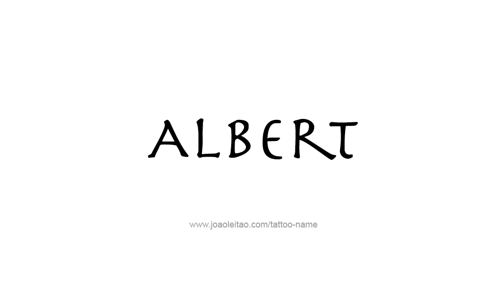 Tattoo Design  Name Albert   