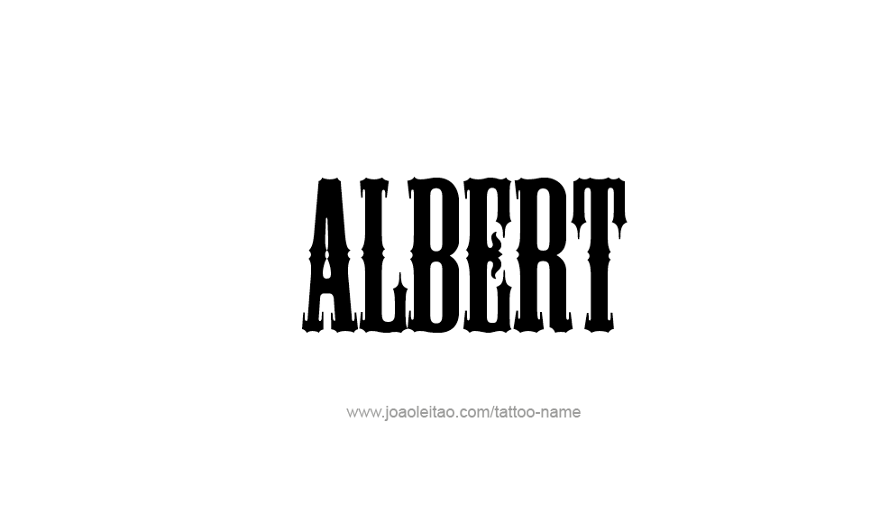 Tattoo Design  Name Albert   