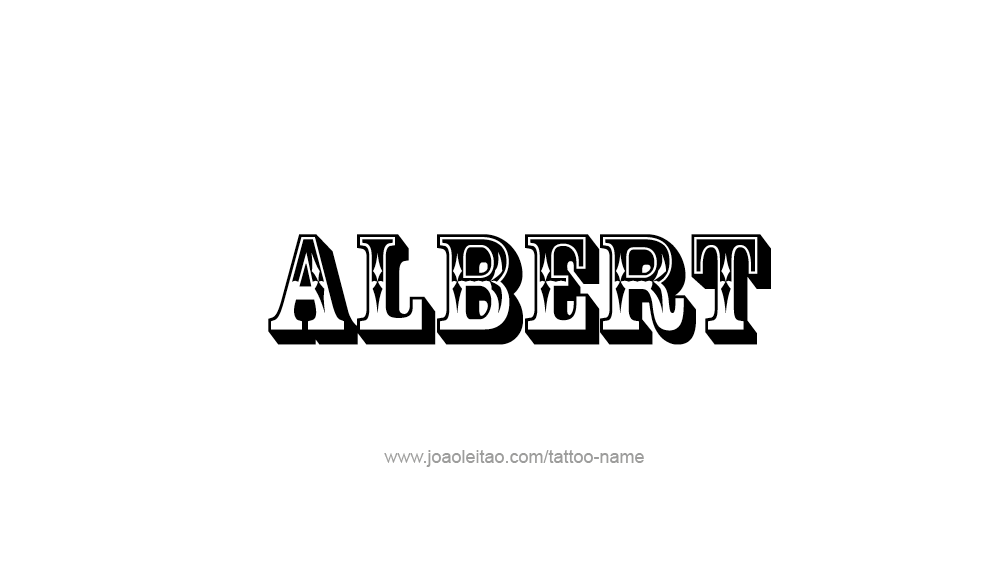 Tattoo Design  Name Albert   