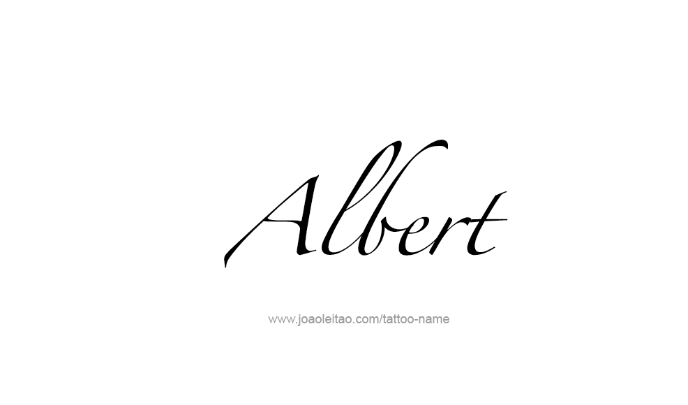 Tattoo Design  Name Albert   