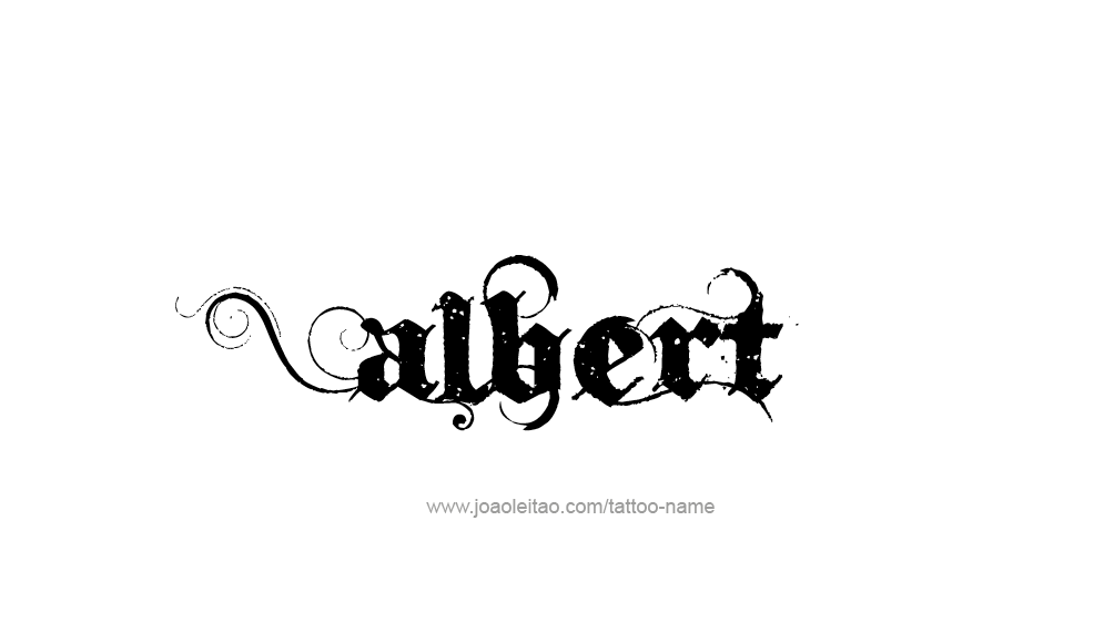 Tattoo Design  Name Albert   