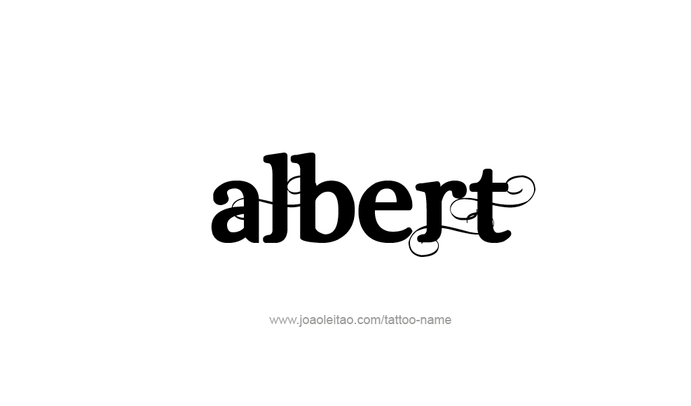 Tattoo Design  Name Albert   