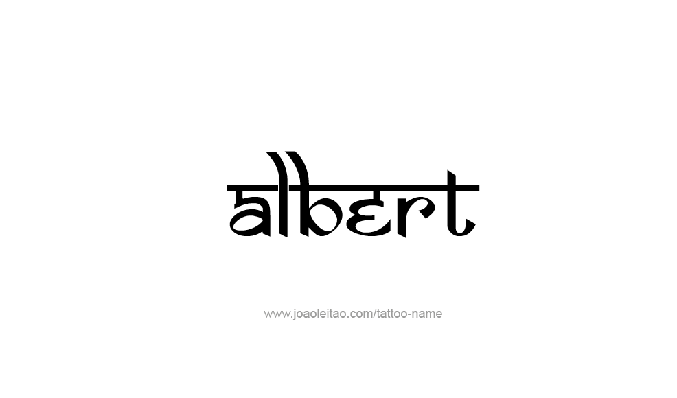 Tattoo Design  Name Albert   