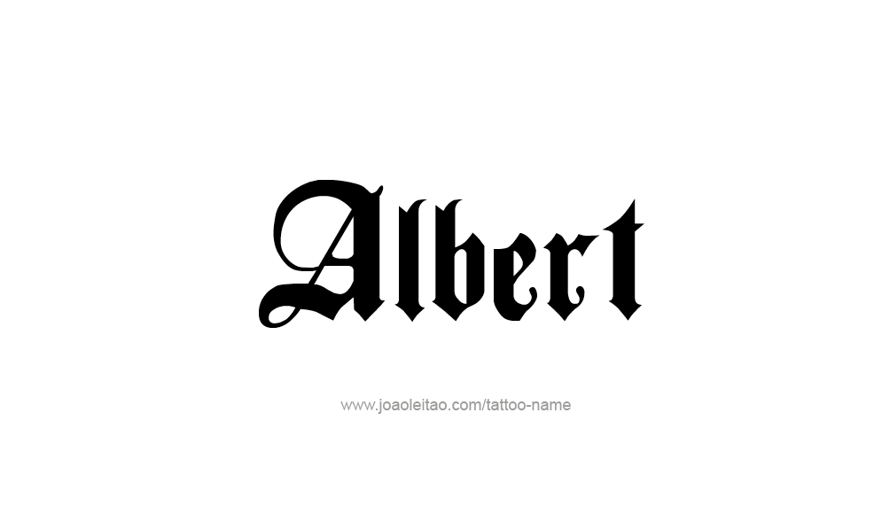 Tattoo Design  Name Albert   