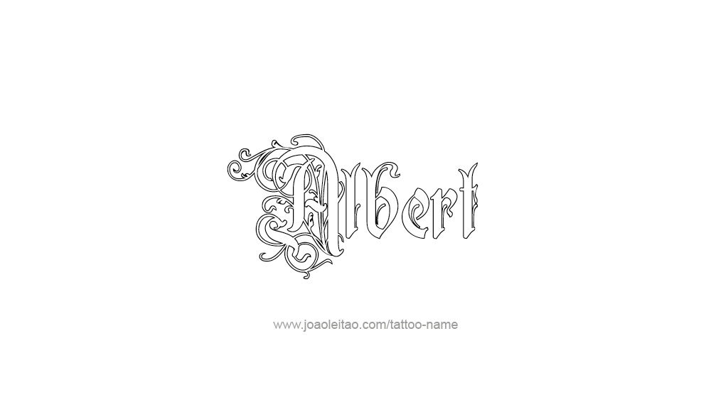 Tattoo Design  Name Albert   